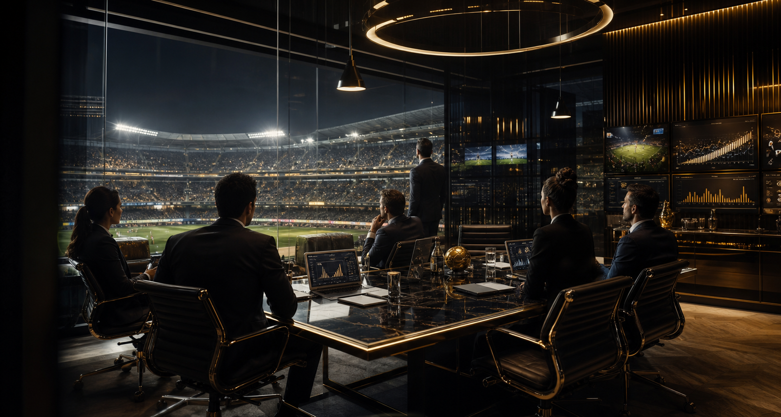 Premium corporate sports strategy room